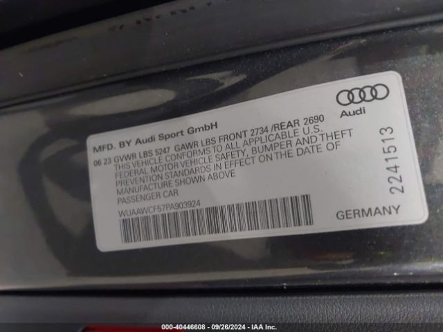 2023 AUDI RS 5 SPORTBACK WUAAWCF57PA903924 Photo 8