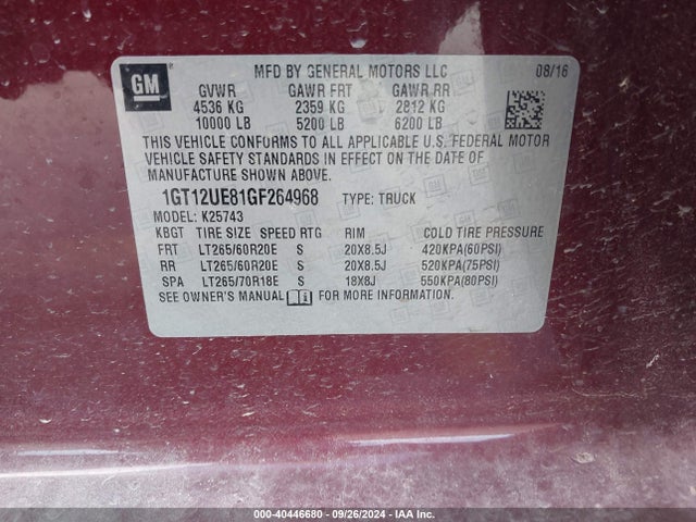 1GT12UE81GF264968 GMC Sierra 2500hd Denali