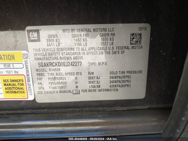 5GAKRCKD8EJ242277 Buick Enclave Premium