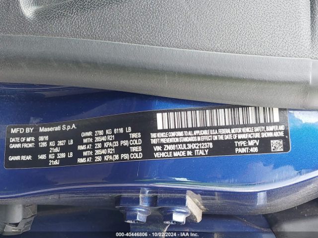ZN661XUL3HX212378 Maserati Levante