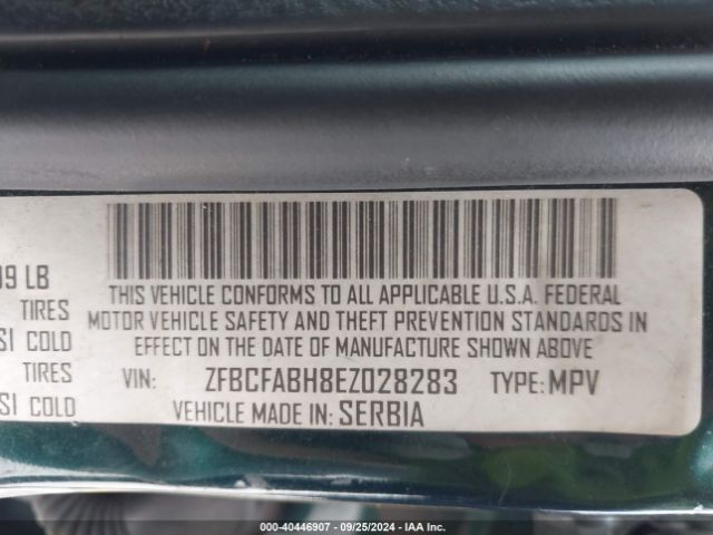 ZFBCFABH8EZ028283 Fiat 500l Easy