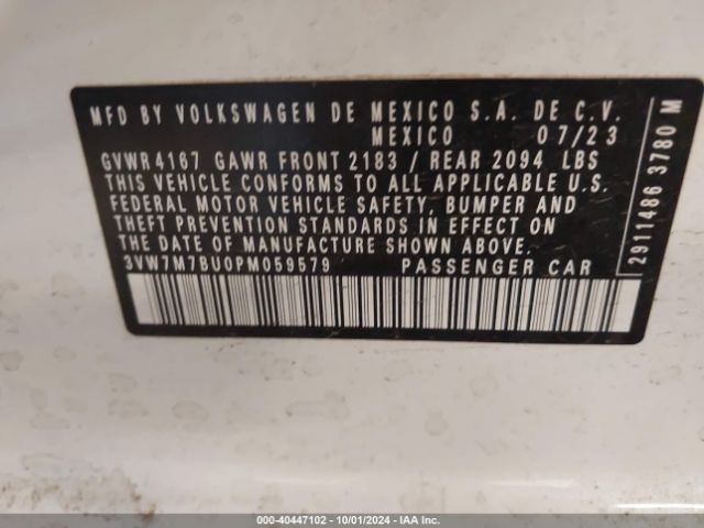 3VW7M7BU0PM059579 Volkswagen Jetta 1.5t Se