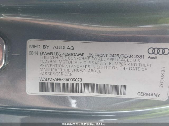 WAUMFAFR6FA006073 Audi A5 2.0t Premium