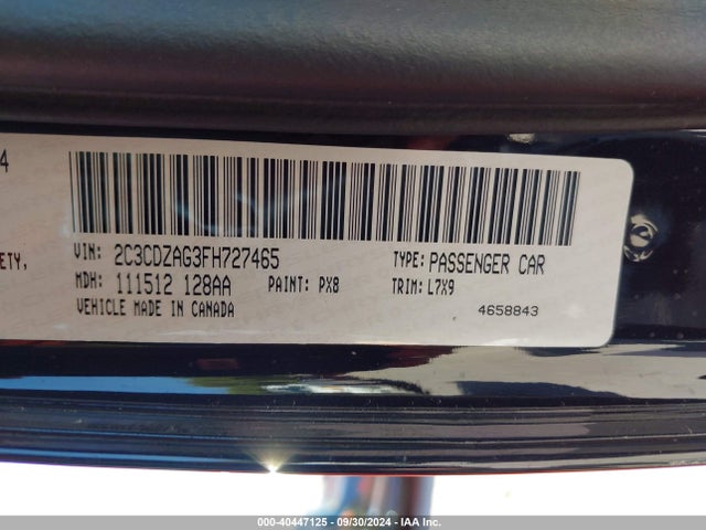 Dodge Challenger Sxt 2015 2C3CDZAG3FH727465 Image 9