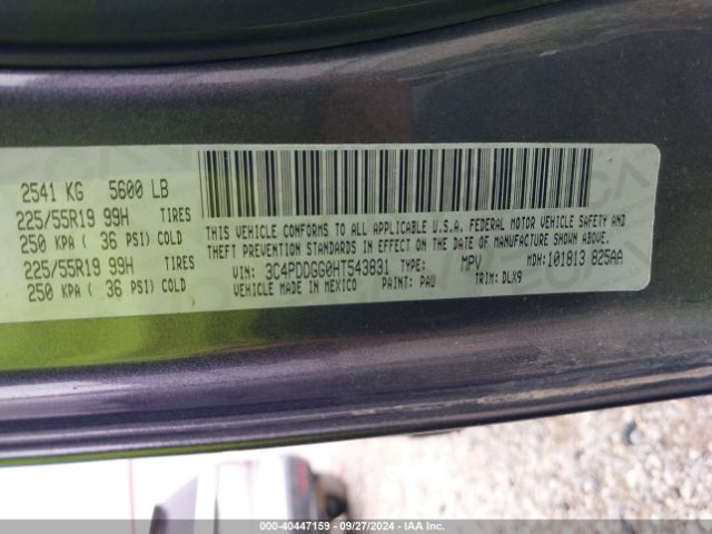 3C4PDDGG0HT543831 Dodge Journey Crossroad Plus Awd