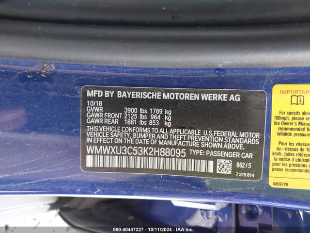 2019 MINI HARDTOP WMWXU3C53K2H88095 Photo 8