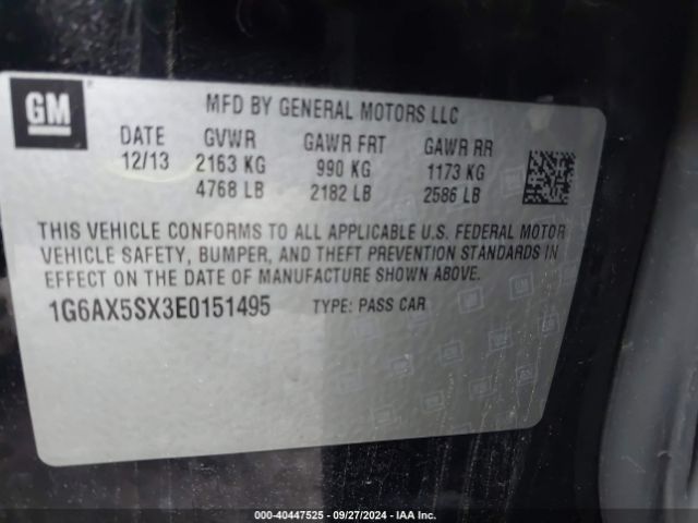 1G6AX5SX3E0151495 Cadillac CTS LUXURY
