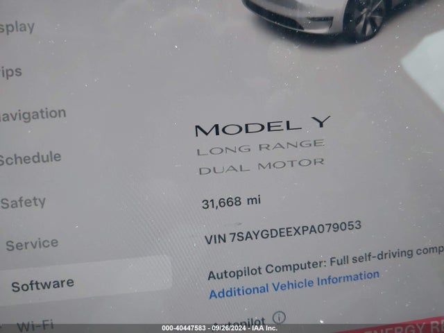 2023 TESLA MODEL Y 7SAYGDEEXPA079053 Photo 6