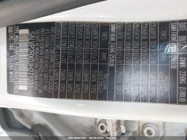 SALVP2RX0JH271231 Land Rover Range Rover Evoque Se/se Premium