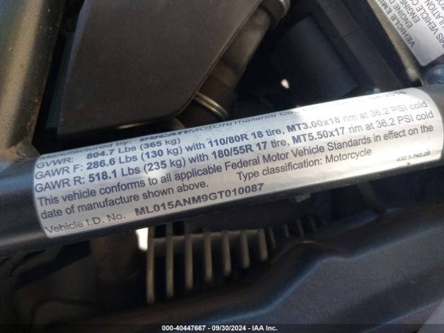 2016 DUCATI SCRAMBLER ML015ANM9GT010087 Photo 9