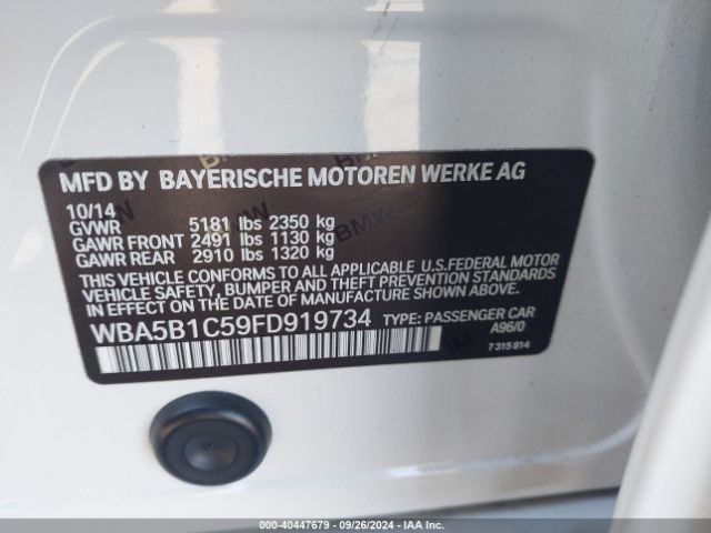 WBA5B1C59FD919734 BMW 535i
