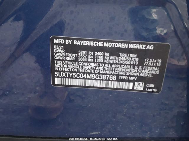 5UXTY5C04M9G38768 BMW X3 Xdrive30i