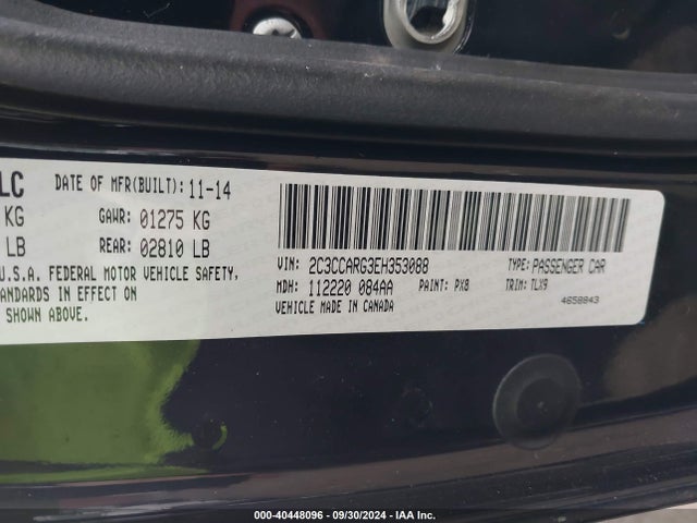 Chrysler 300 2014 2C3CCARG3EH353088 Image 9