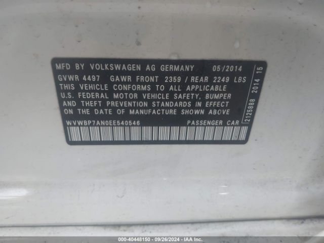 WVWBP7AN0EE540546 Volkswagen Cc 2.0t Sport