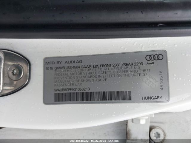 WAUB8GFF6G1053213 Audi A3 2.0t Premium