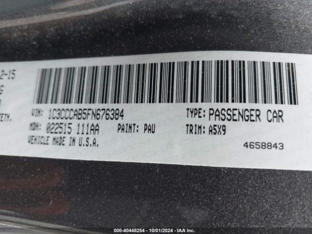 1C3CCCAB5FN676384 Chrysler 200 Limited
