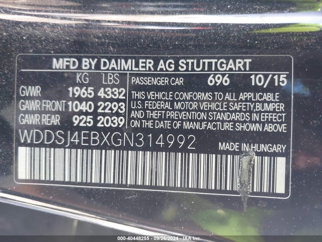 Mercedes-Benz CLA 250 2016 WDDSJ4EBXGN314992 Image 9