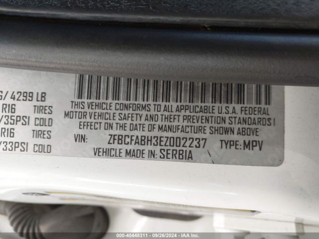 ZFBCFABH3EZ002237 Fiat 500l Easy