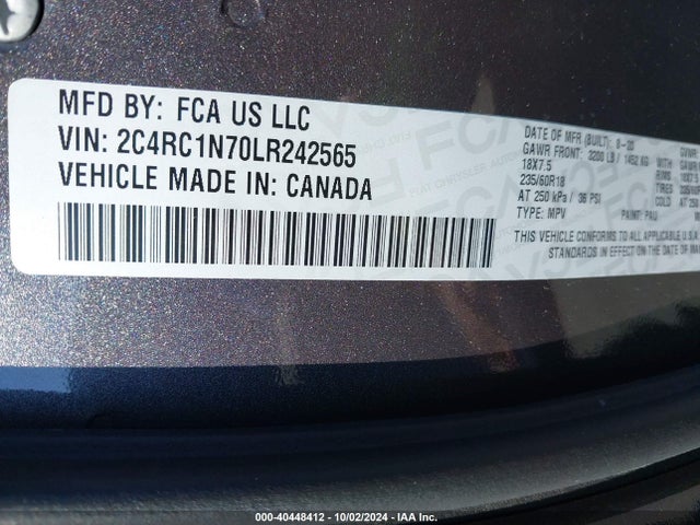 2C4RC1N70LR242565 Chrysler Pacifica Hybrid Limited