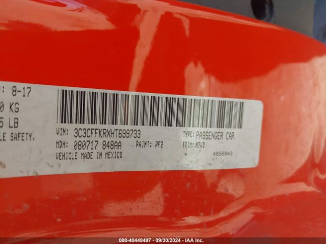 3C3CFFKRXHT699733 Fiat 500 POP
