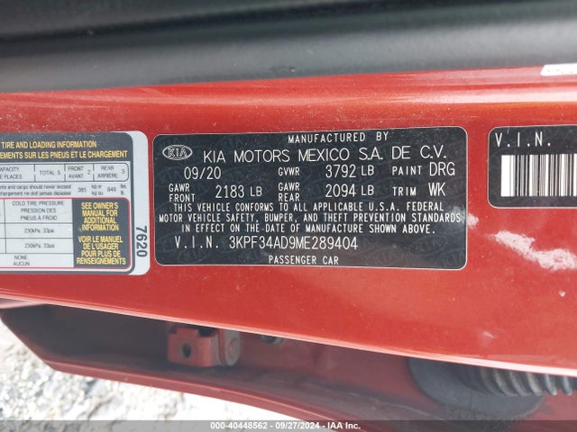 KIA Forte Gt-line 2021 3KPF34AD9ME289404 Image 9