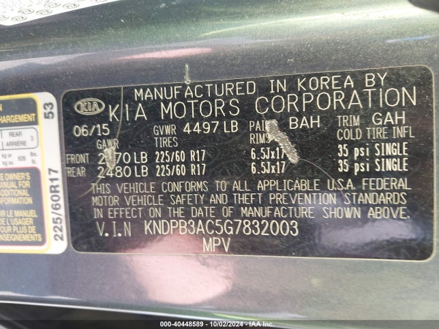 KIA Sportage Lx 2016 KNDPB3AC5G7832003 Image 9