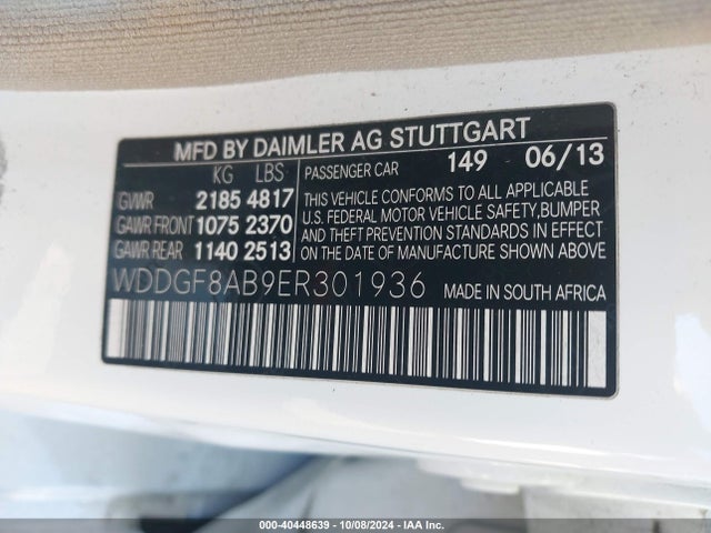 WDDGF8AB9ER301936 Mercedes-Benz C 300 Luxury 4matic/sport 4matic