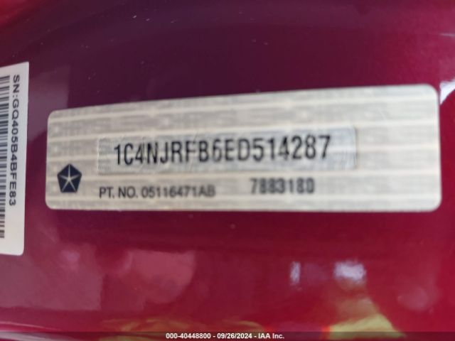 1C4NJRFB6ED514287 Jeep Patriot Latitude