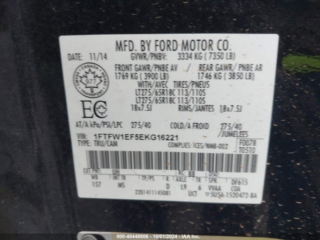 Ford F-150 Xlt 2014 1FTFW1EF5EKG16221 Image 9