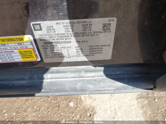 1GKKRPKD6GJ160044 GMC Acadia Sle-2