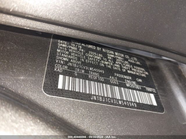 JN1BJ1CV3LW540949 Nissan Rogue Sport Sv Fwd Xtronic Cvt