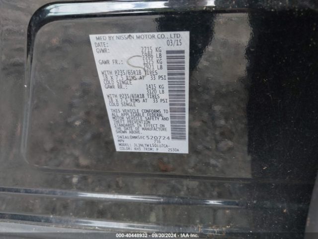 5N1AL0MM5FC520724 Infiniti QX60