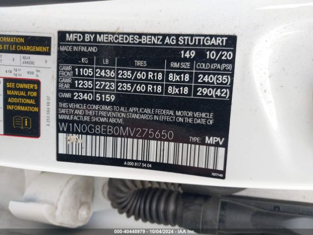 W1N0G8EB0MV275650 Mercedes-Benz Glc 300 4matic Suv