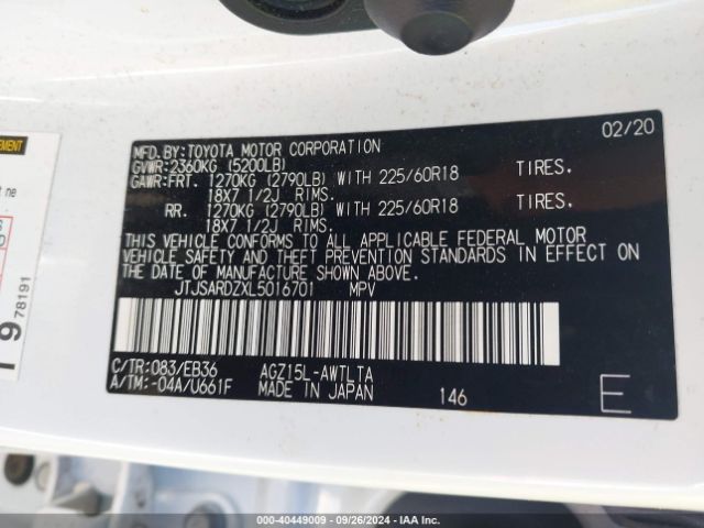 JTJSARDZXL5016701 Lexus Nx 300 F Sport