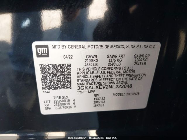 3GKALXEV2NL223048 GMC Terrain Awd Denali