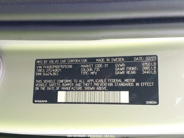 YV4062PN5P1976398 Volvo Xc90 B6 Plus 7-seater