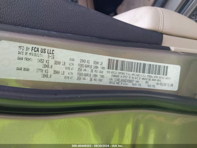1C4RDJAG0GC458837 Dodge Durango Sxt