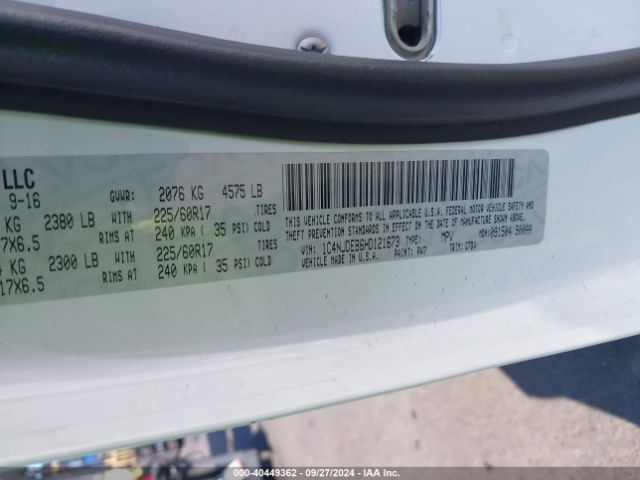 1C4NJDEB6HD121673 Jeep Compass Latitude 4x4
