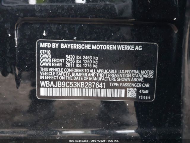WBAJB9C53KB287641 BMW M550i Xdrive