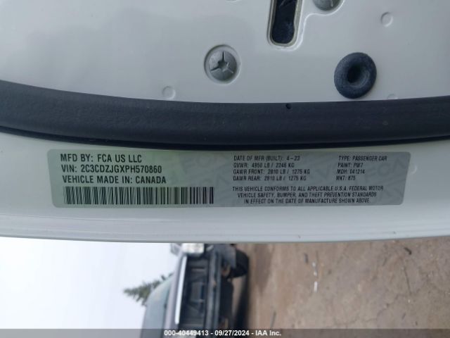 2C3CDZJGXPH570860 Dodge Challenger Gt