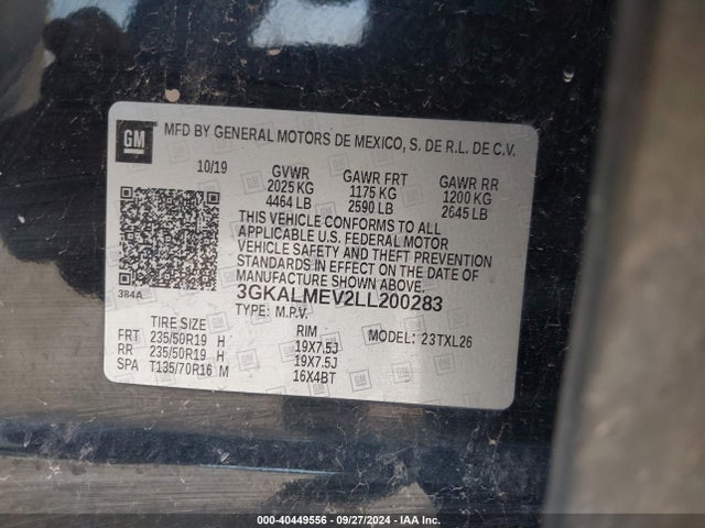 3GKALMEV2LL200283 GMC Terrain Fwd Sle