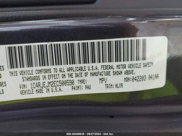1C4RJEJM2EC500590 Jeep Grand Cherokee Summit