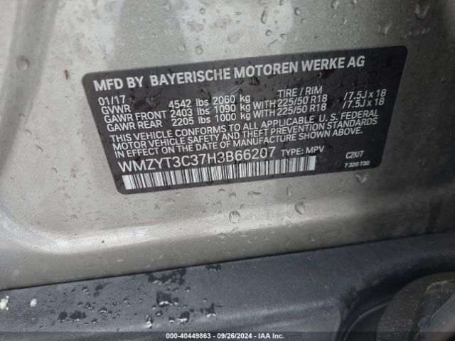 2017 MINI COUNTRYMAN WMZYT3C37H3B66207 Photo 8