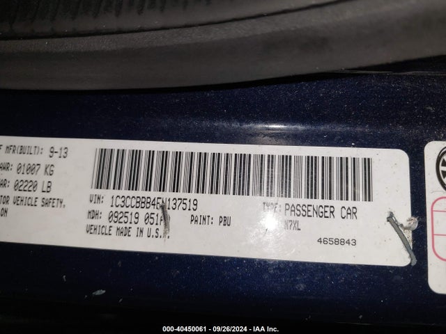 1C3CCBBB4EN137519 Chrysler 200 Touring
