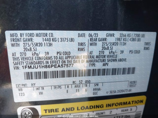 1FMJU1H86PEA57577 Ford Expedition Xlt