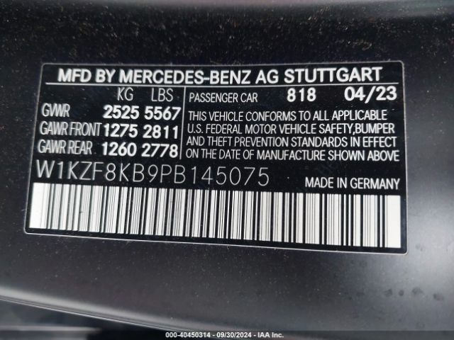W1KZF8KB9PB145075 Mercedes-Benz Amg E 63 S 4matic