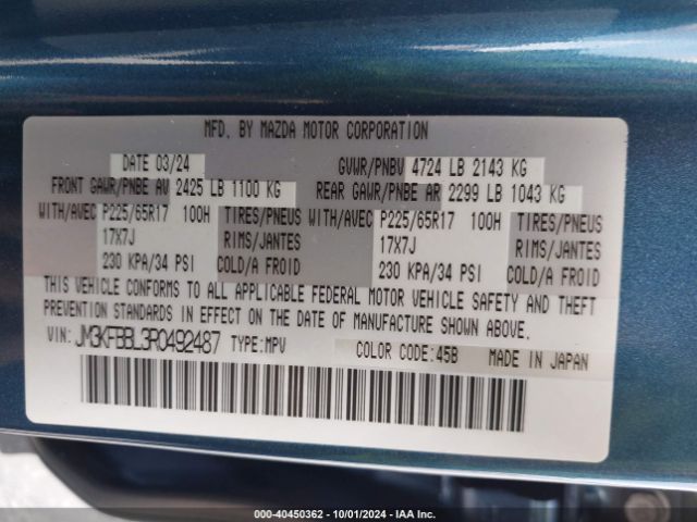 JM3KFBBL3R0492487 Mazda Cx-5 2.5 S Select