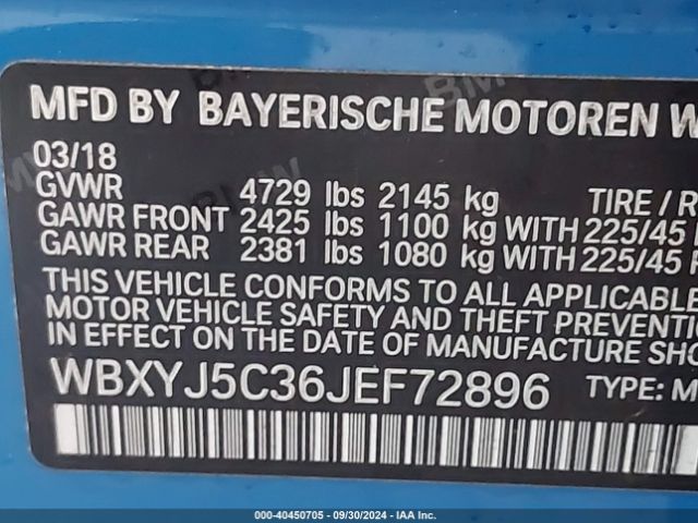 WBXYJ5C36JEF72896 BMW X2 Xdrive28i