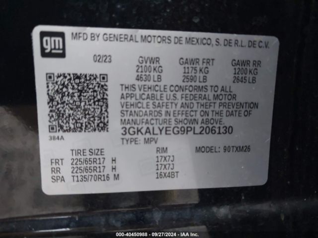 3GKALYEG9PL206130 GMC Terrain Awd At4