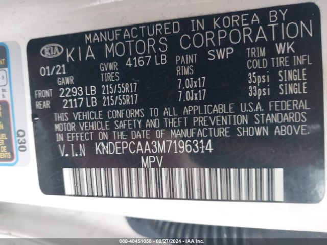 KNDEPCAA3M7196314 KIA Seltos Lx